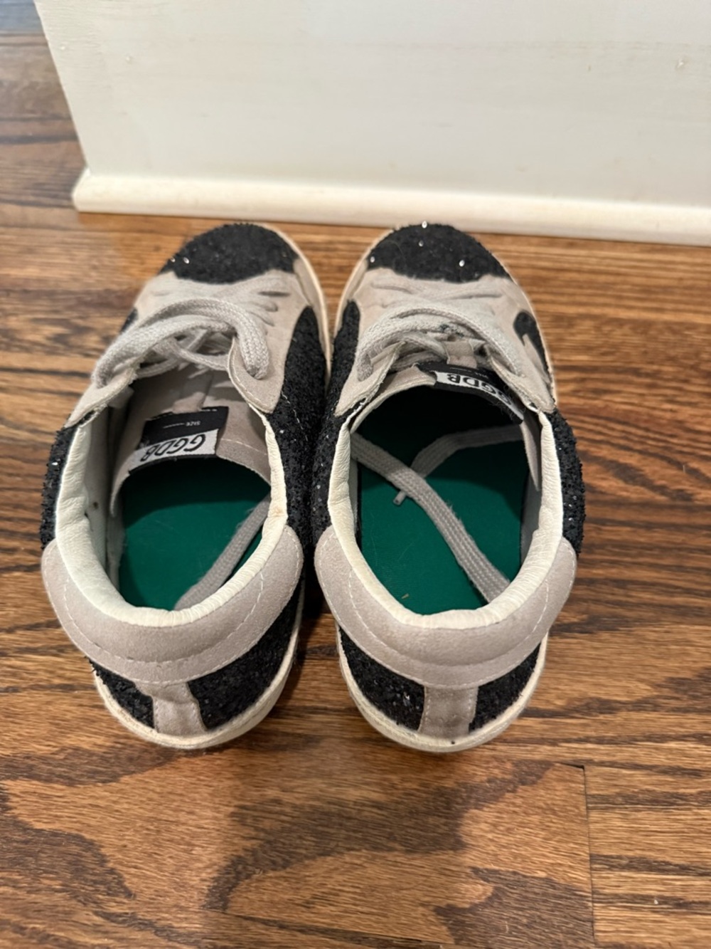 Golden Goose Black Glitter Superstar Sneakers - Picture 3 of 5